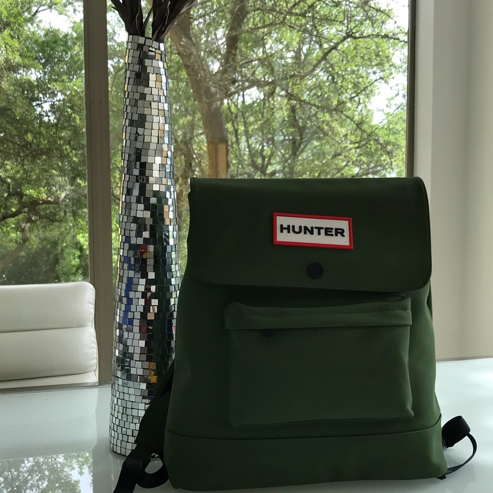 Hunter Green flap back pack